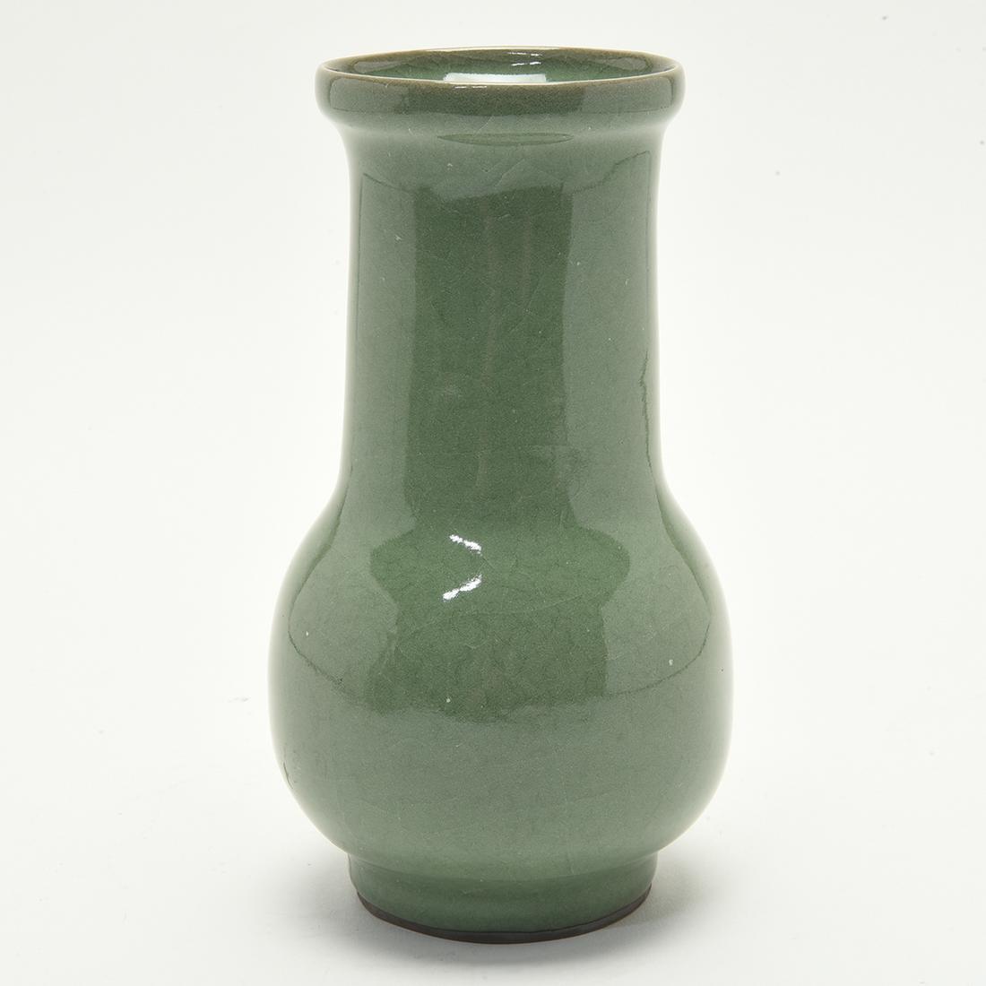 Chinese Longquan 'Plum Green' Bottle Vase (1 of 1)