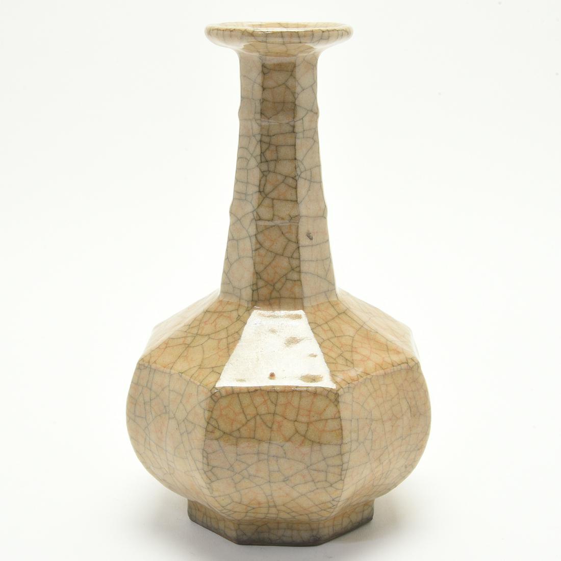 Chinese Ge-Type Lobed 'Bamboo Neck' Vase. (1 of 1)