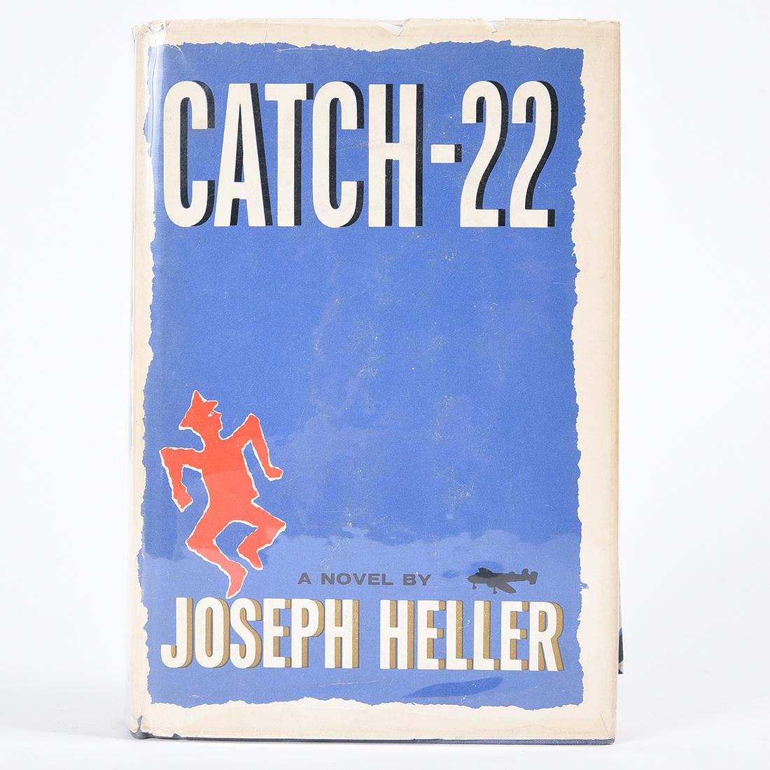 Joseph Heller Catch-22 Signed and Inscribed 1st: Joseph Heller Catch-22 Signed and Inscribed 1st Ed., 2nd Printing. In title: Inscribed, "To Olive Plunkett - /With Warmest regards/ from Jackie Meben, and /with the sincere hope that/ this book will g