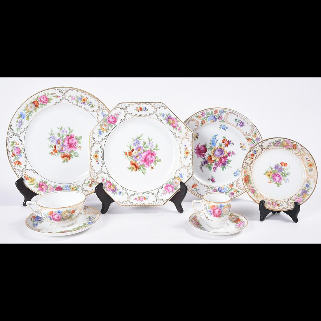 Rosenthal 'The Dresden' Pattern Porcelain Partial (1 of 2)