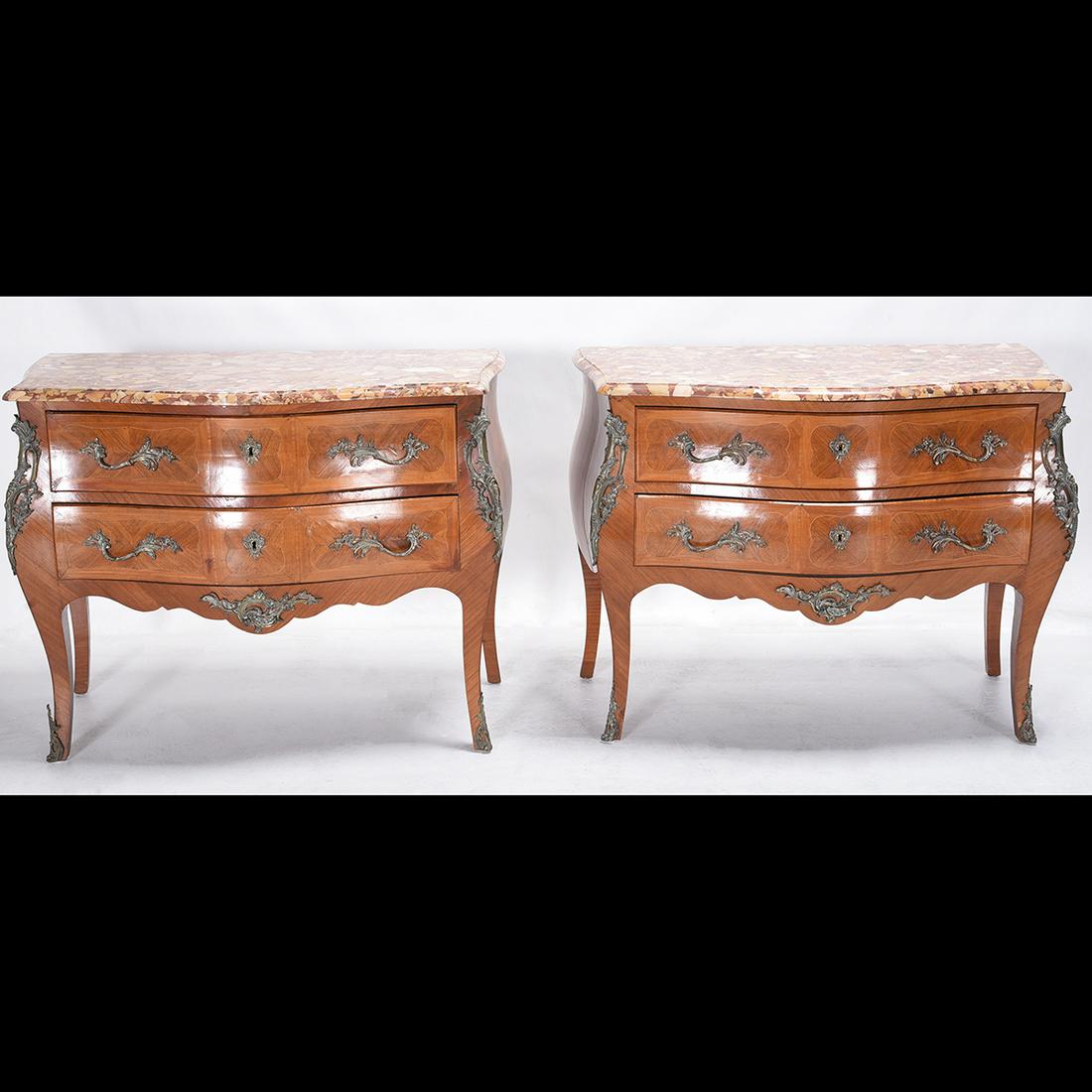 Pair of Louis XV Style Bombe Commodes. (1 of 1)