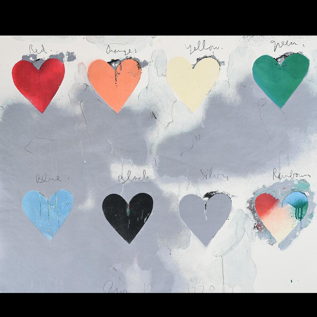 Jim Dine "Eight Hearts" screenprint (1 of 5)