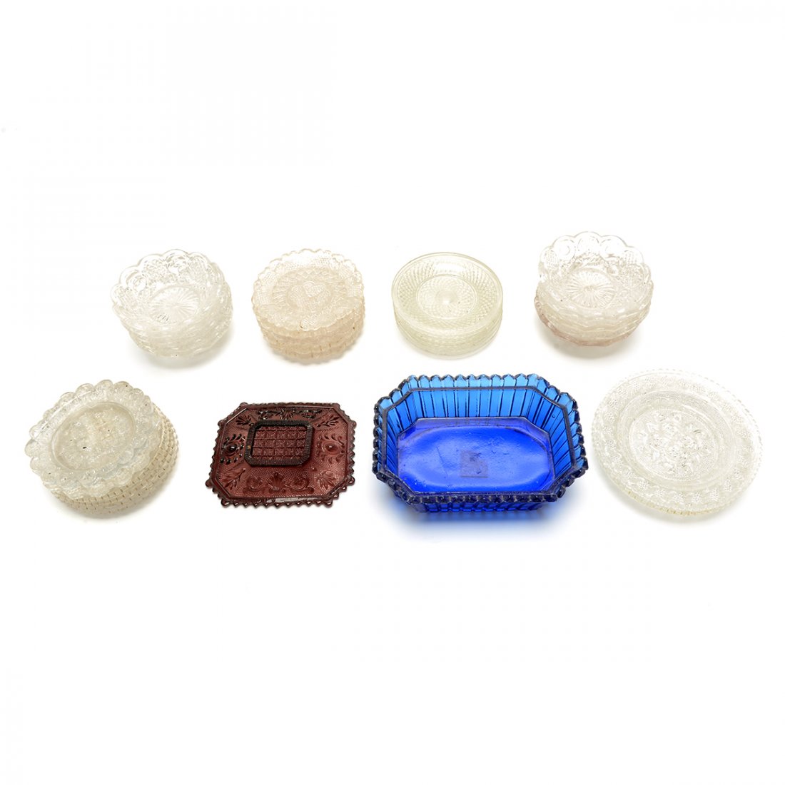 American Lacy and EAPG Glass Cup and Nappy Plates (1 of 2)