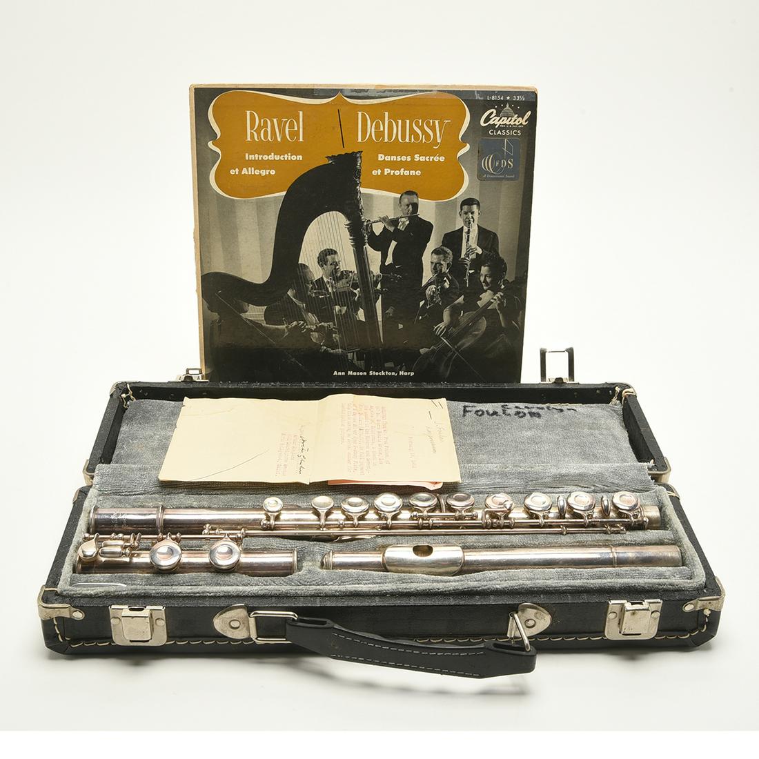 William Haynes Flute Formerly Belonging to Arthur: William Haynes Flute Formerly Belonging to Arthur Cleghorn. In black case. Included is a letter detailing the transfer of ownership from Cleghorn to the buyer. Also included is a record with Cleghorn 