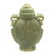 Large Chinese Carved Jade Fish Form Vase with Cover - 2
