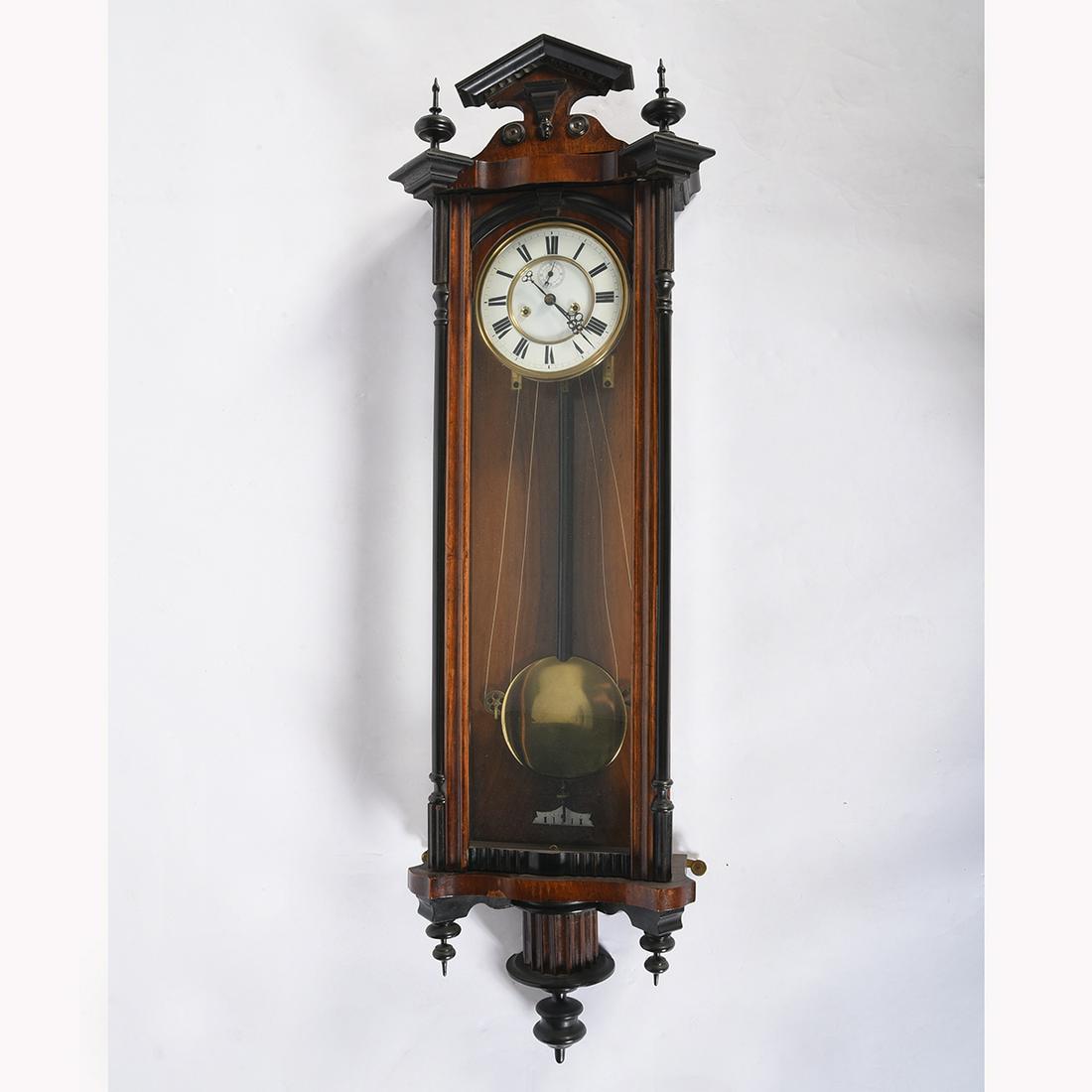 Ebonized Mahogany Biedermeier Vienna Regulator Wall (1 of 2)