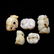 Five Chinese Russet Jade Carvings. - 2