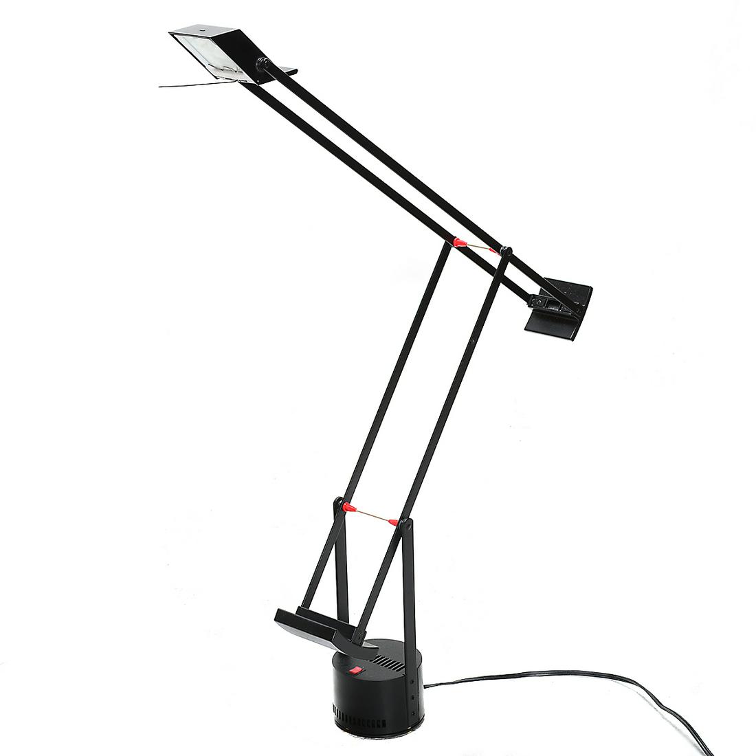 Artemide "Tizio'' Table Lamp.: Artemide "Tizio'' Table Lamp. Marked to the underside. {Approximate dimensions at tallest configuration: 45 inches high.}. Condition: Very light wear overall.