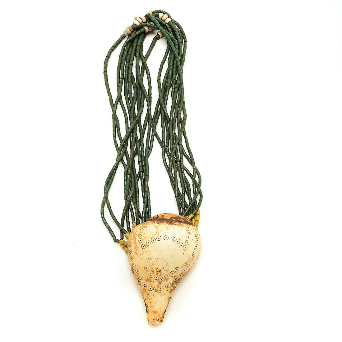 19th Century Naga Head Hunter Warriors Ceremonial Shell (1 of 8)