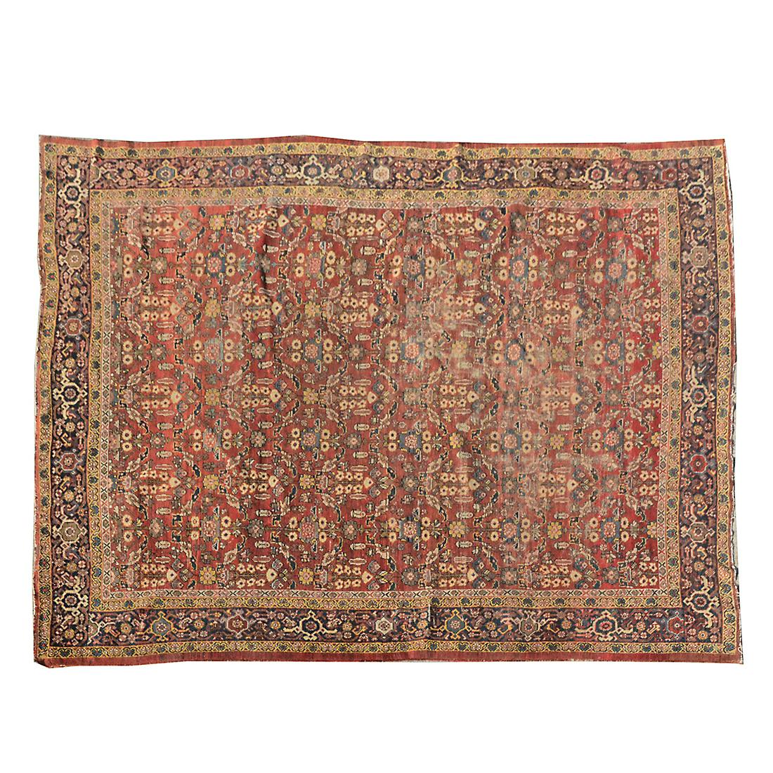 Antique Mahal Wool Carpet. (1 of 2)