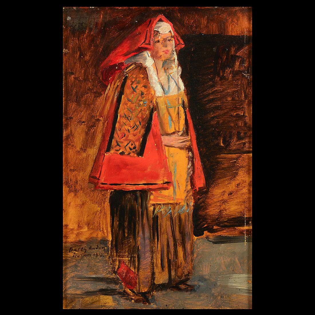 Andor Basch "Female Figure" oil on board (1 of 3)