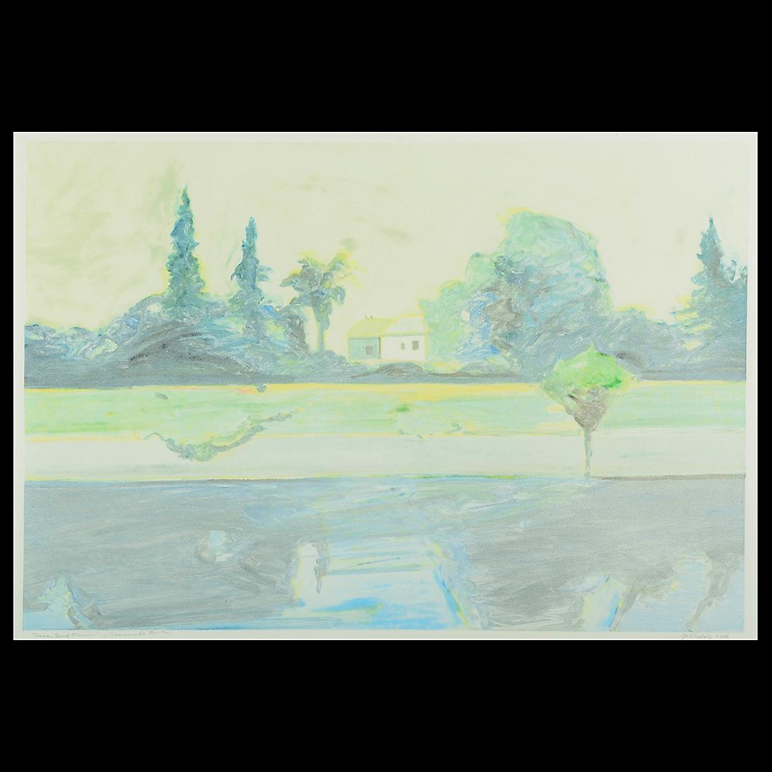 Gregory Kondos "Rose Bird Farm, Sacramento" monotype (1 of 4)