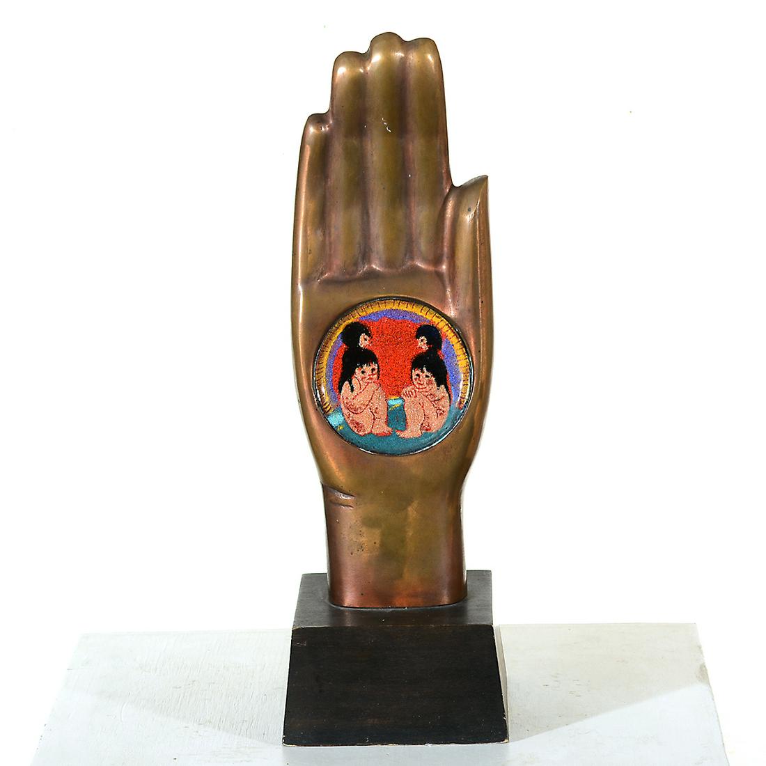 Beniamino Bufano "Hand of Peach" bronze (1 of 3)