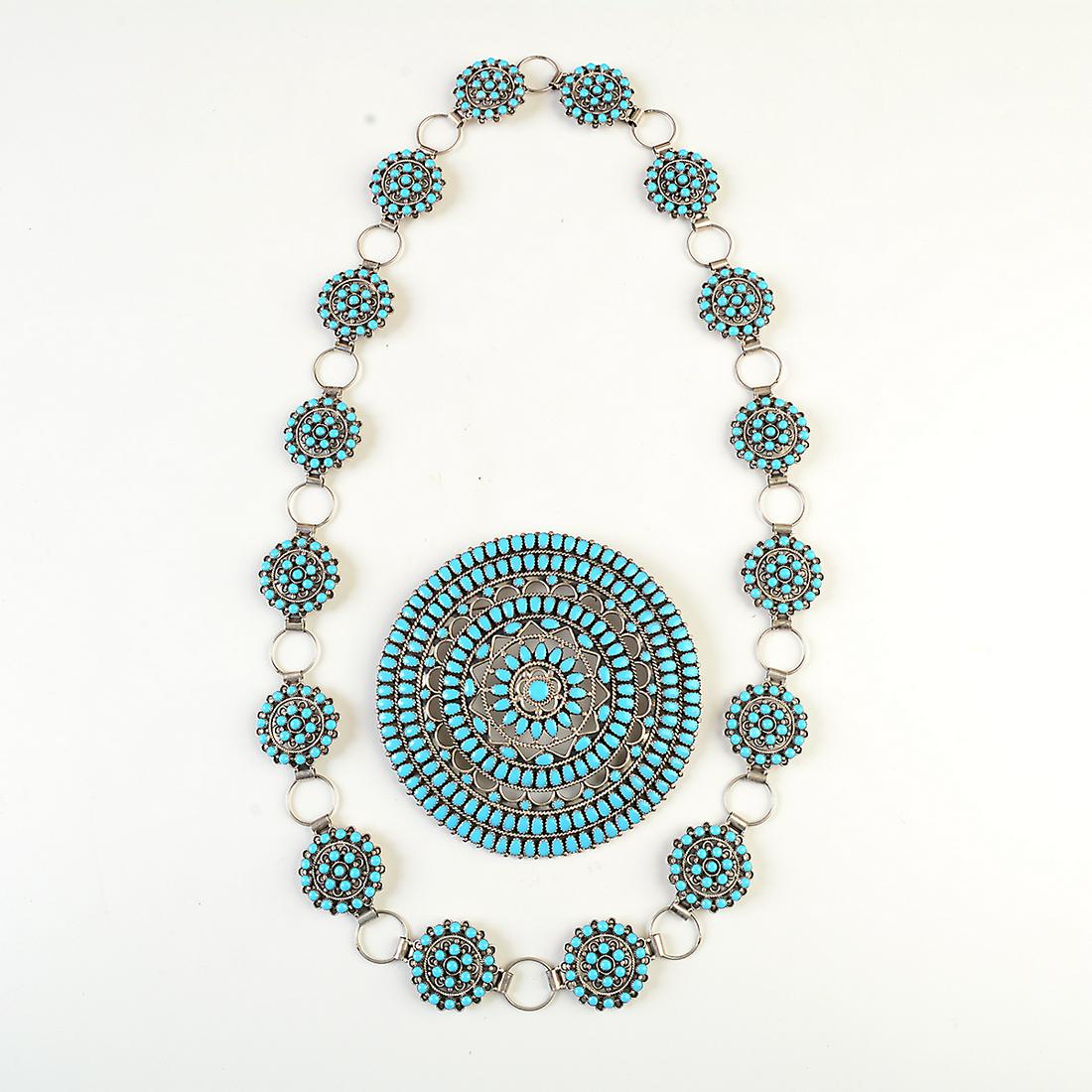 Native American Turquoise, Silver Suite. (1 of 2)