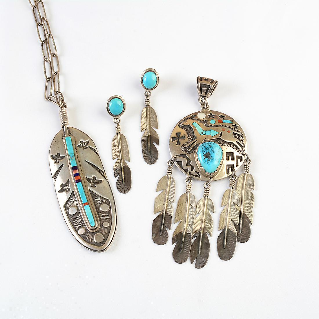 *Native American Steve Gunnyon Multi-Stone, Silver (1 of 2)