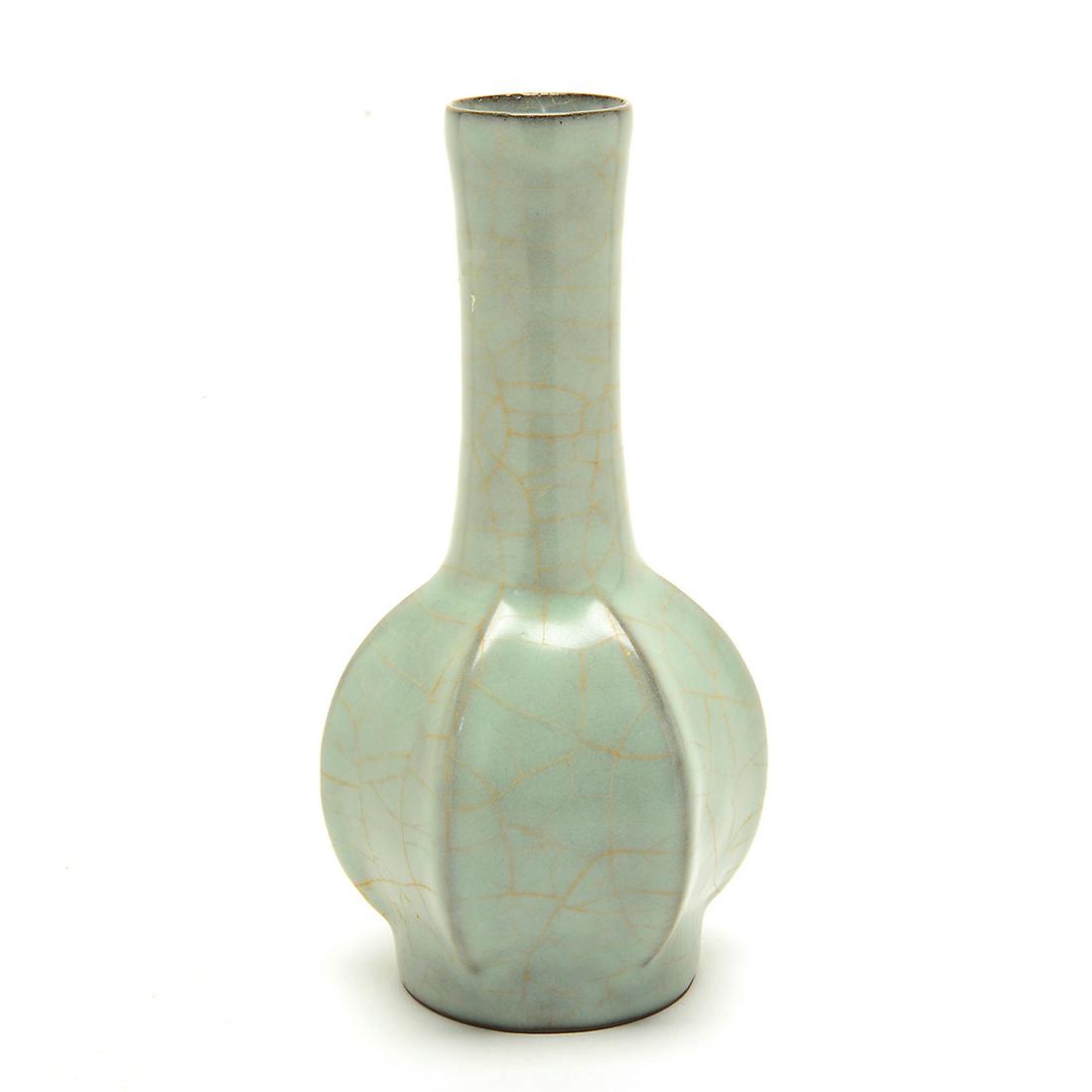 Chinese Longquan Guan-Type Lobed Vase. (1 of 2)