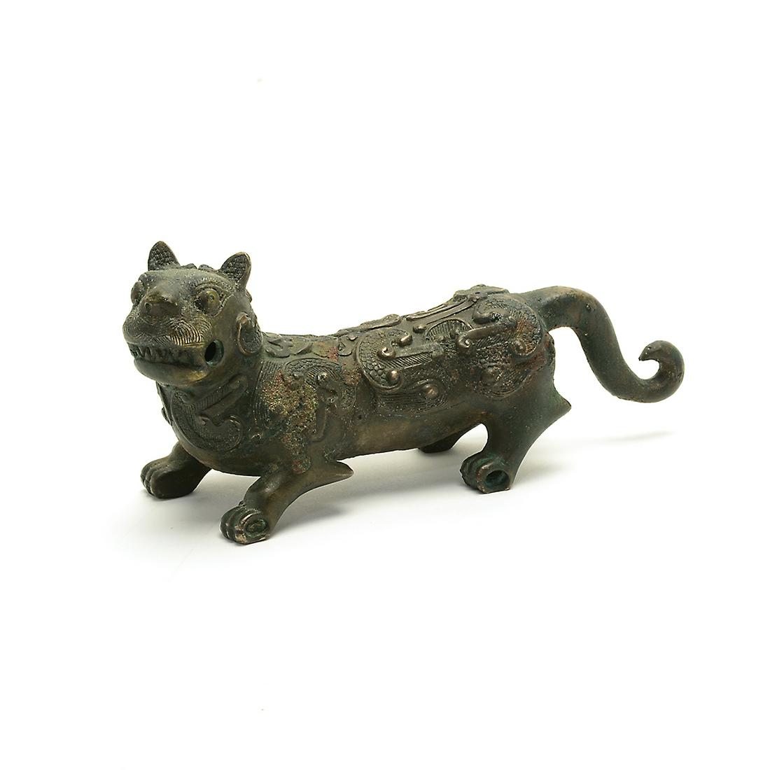 Chinese Archaistic Bronze Tiger. (1 of 2)