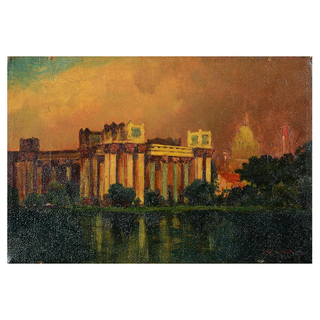 Will Sparks "Colonnade of the Fine Arts Palace" oil on (1 of 4)