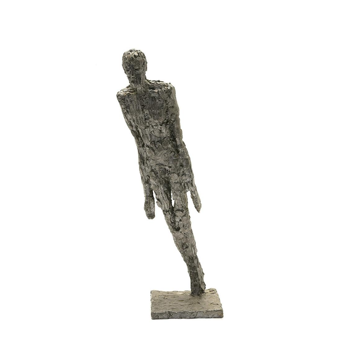 Olbram Zoubek "Untitled figure" lead with patina (1 of 5)