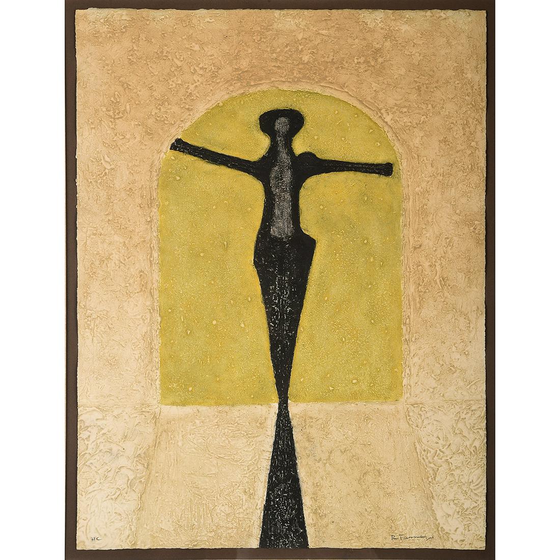 Rufino Tamayo "Personaje a Contraluz" etching in colors (1 of 5)