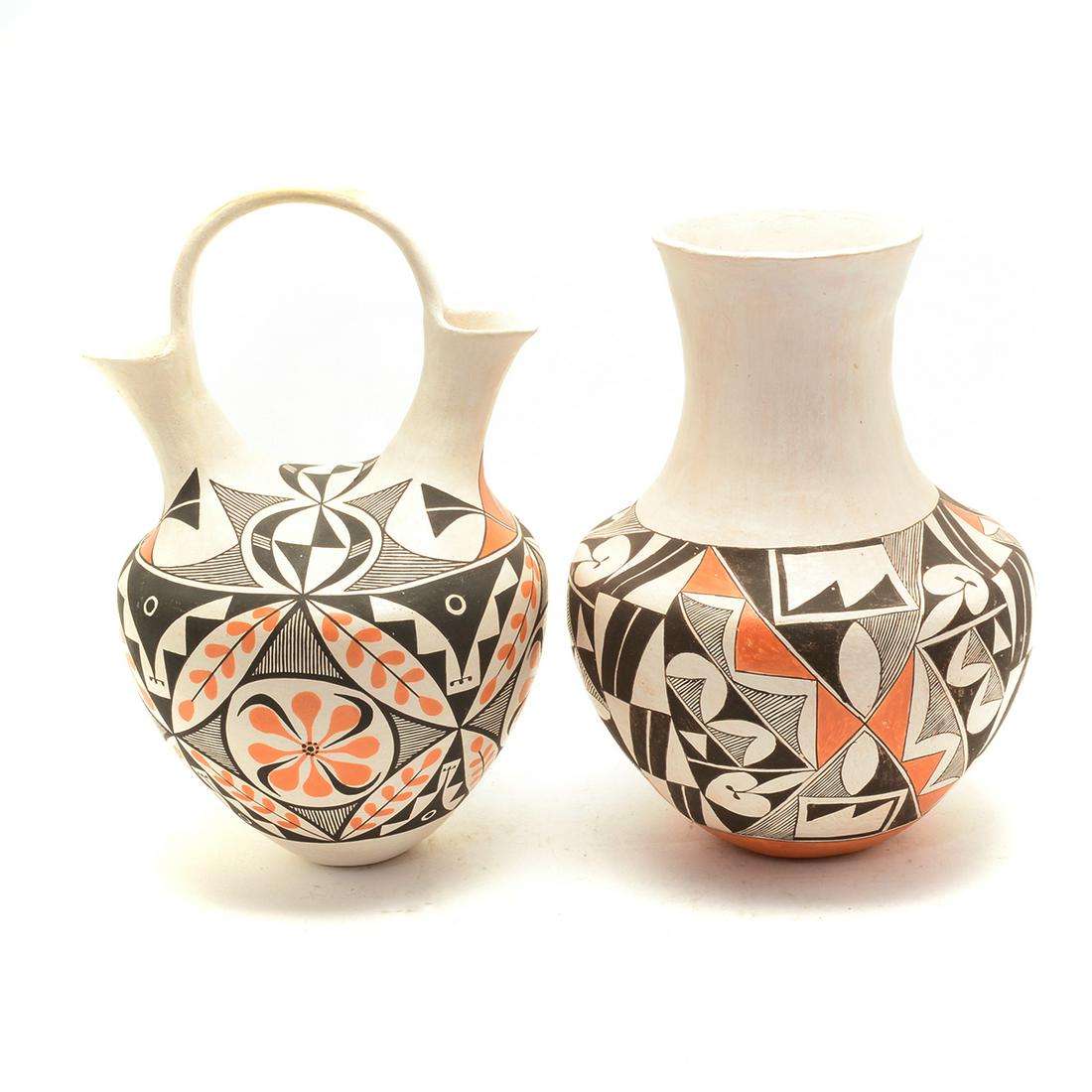 Two Native American Acoma Pottery Vessels by Maria (1 of 4)