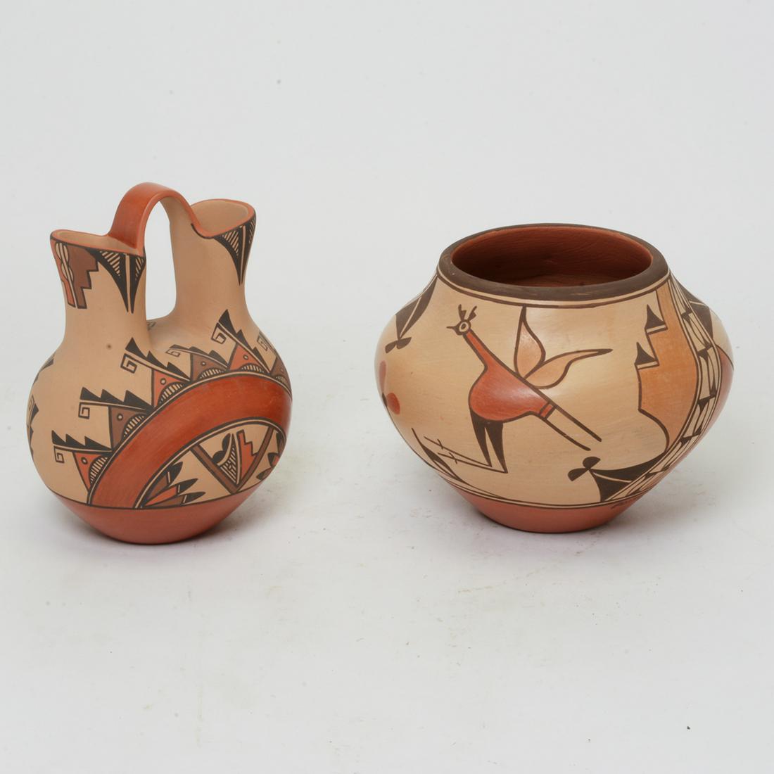 Two Native American Zia and Jemez Pueblo Pottery (1 of 2)
