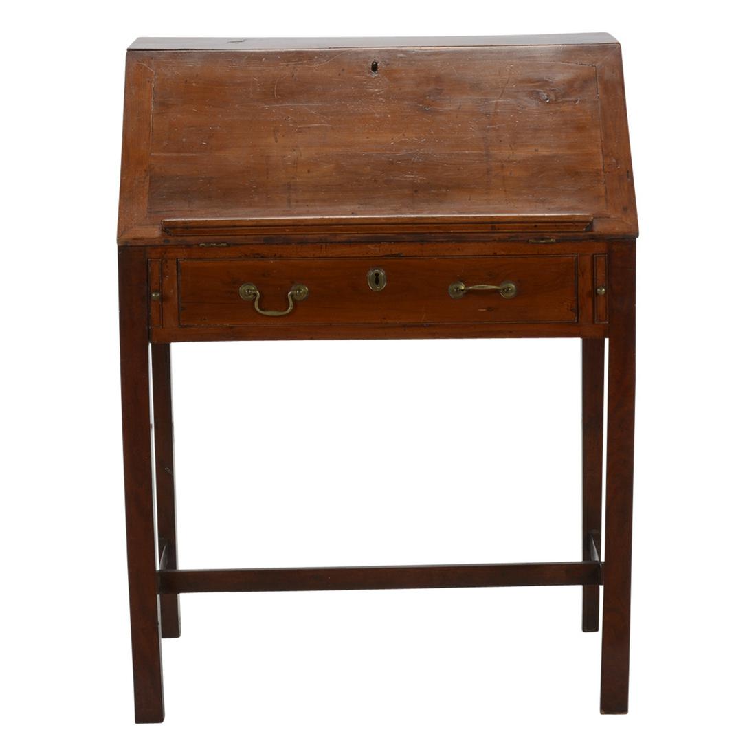 19th Century French Fruitwood Slant Front Desk. (1 of 2)