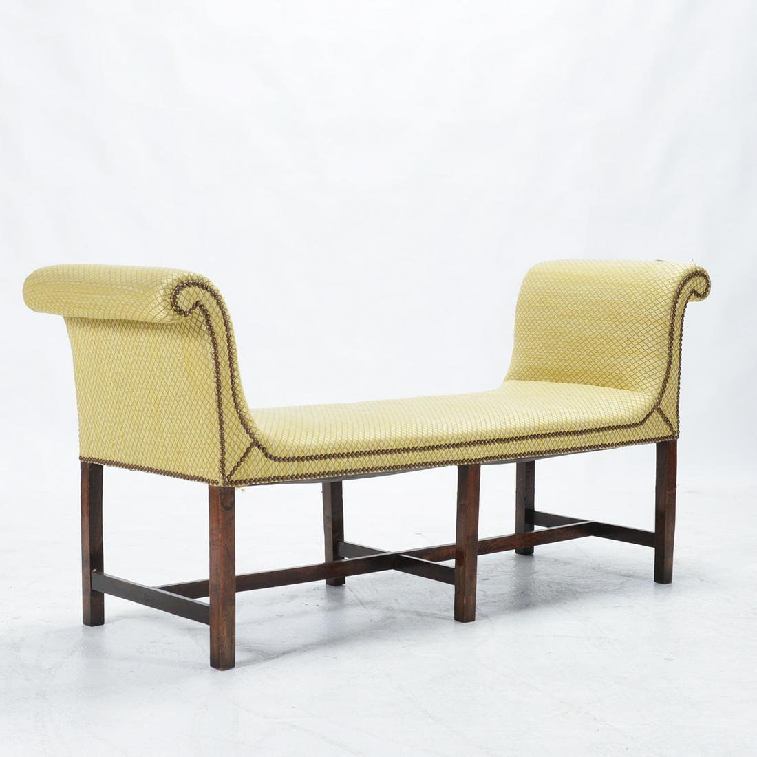 19th Century English George III Mahogany Window Seat. (1 of 3)