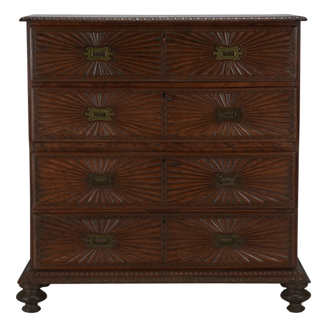 Indonesian Carved Teak Butler (1 of 1)