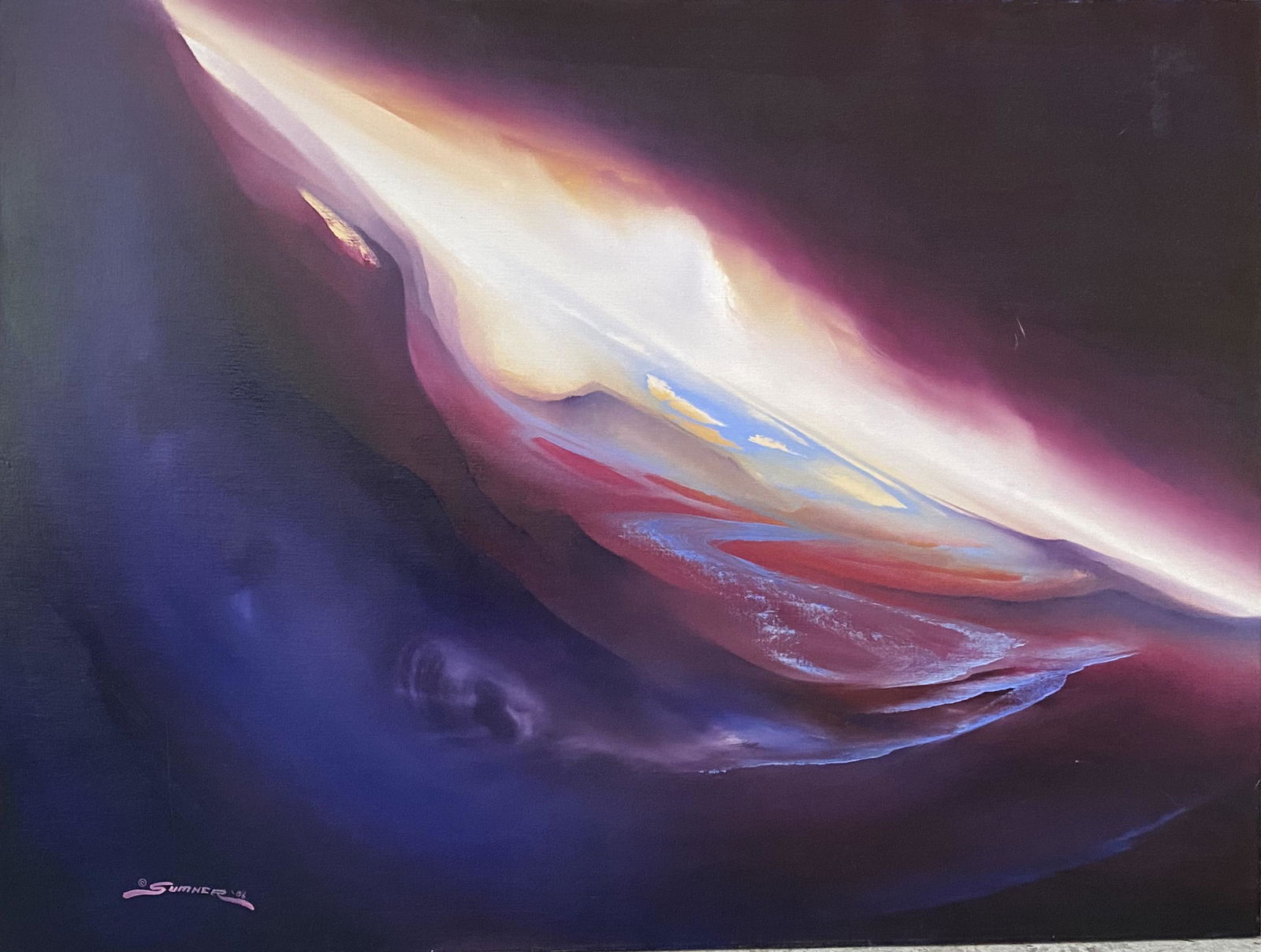 George Sumner "Hawaiian Dream Waves" oil on canvas (1 of 2)