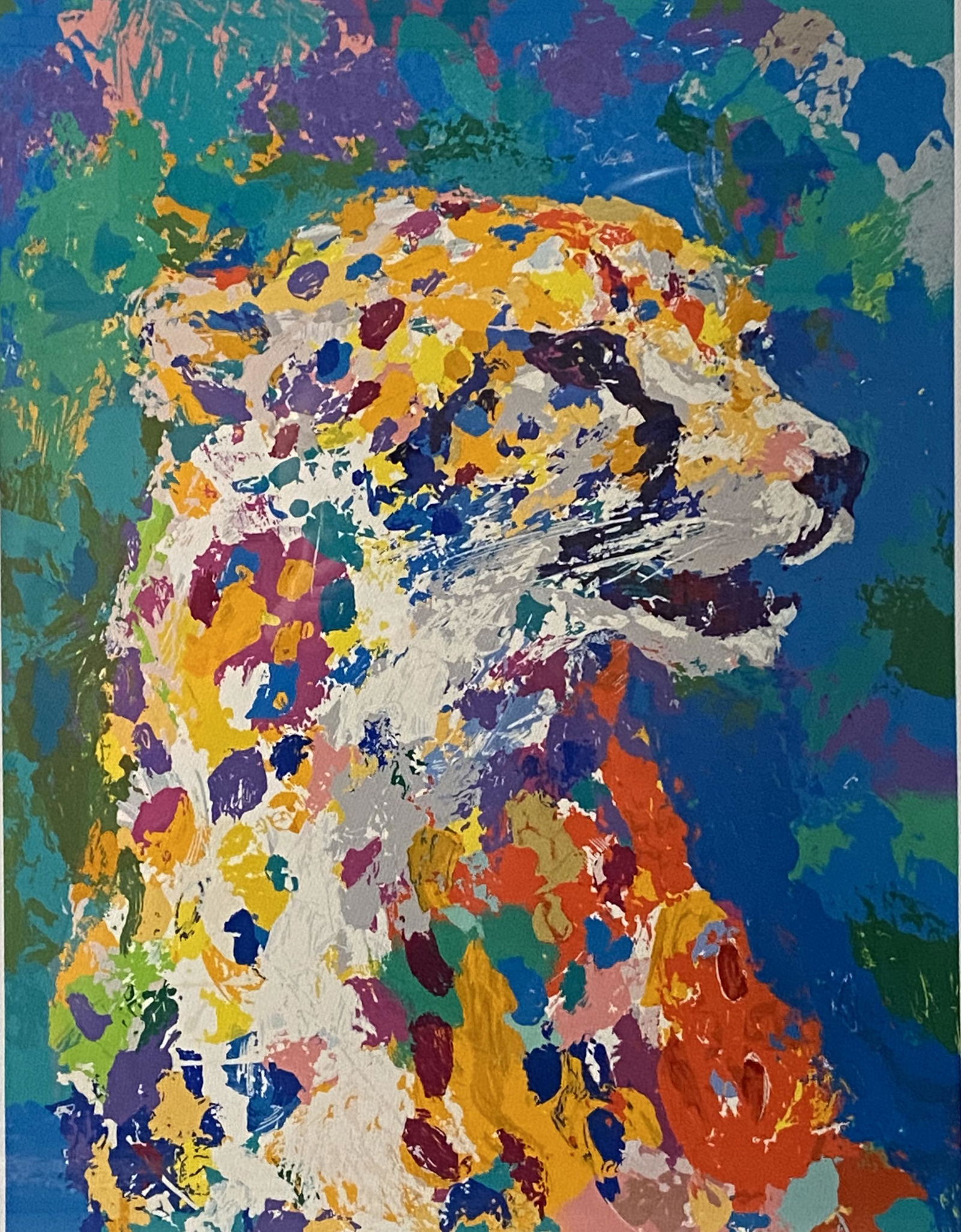 LeRoy Neiman "Portrait of a Cheetah" screenprint (1 of 5)
