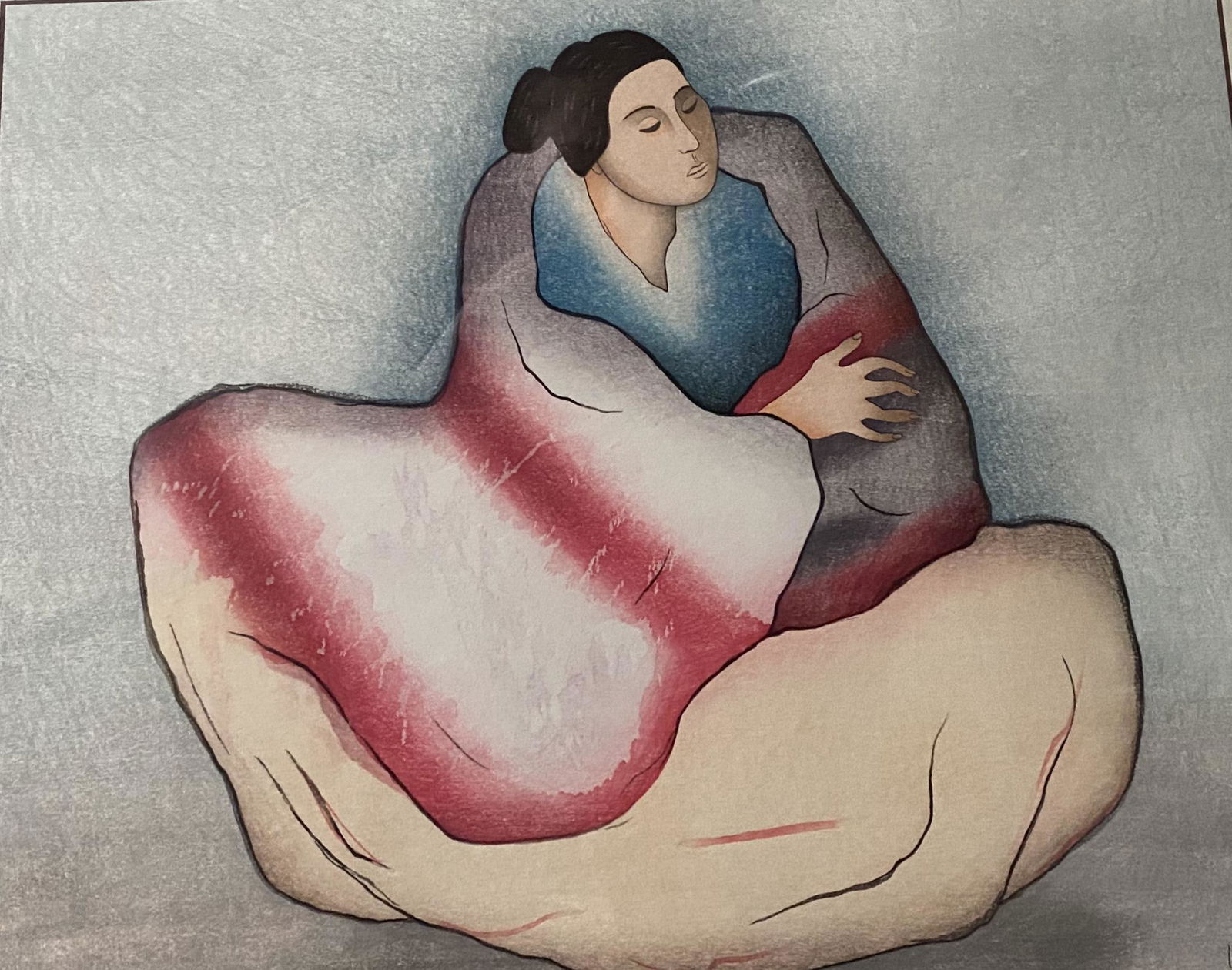 RC Gorman "Maya" woodblock print (1 of 5)