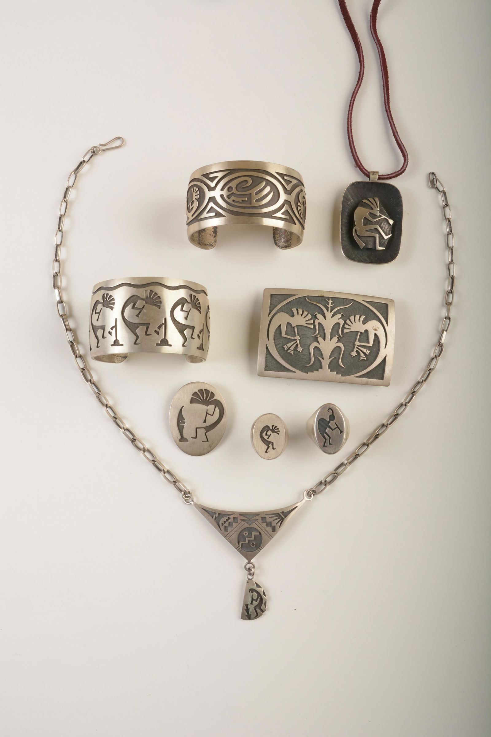 Collection of Native American Hopi Sterling Silver (1 of 6)