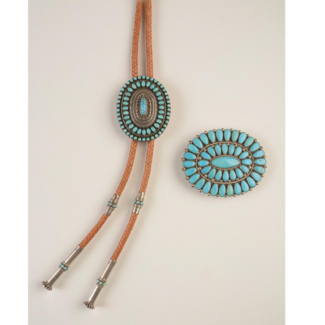 Collection of Two Native American Turquoise, Silver, (1 of 4)
