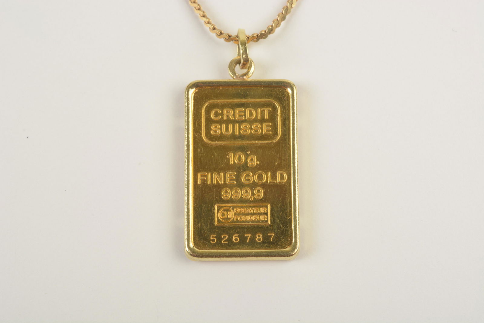 アクセサリー CREDIT SWISS / FINE GOLD 999.9 Pendant 999.9 Credit Suisse Pamp Gold Bullion 14k Yellow Gold