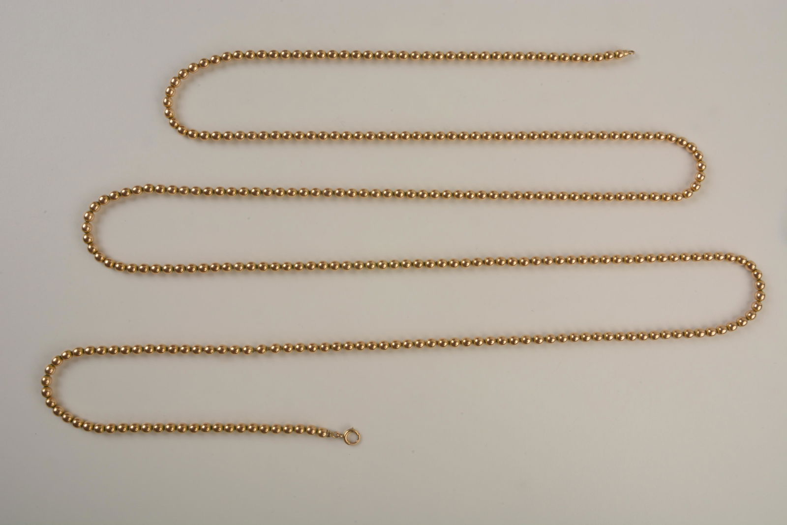 10k Yellow Gold Bead Necklace. (1 of 2)
