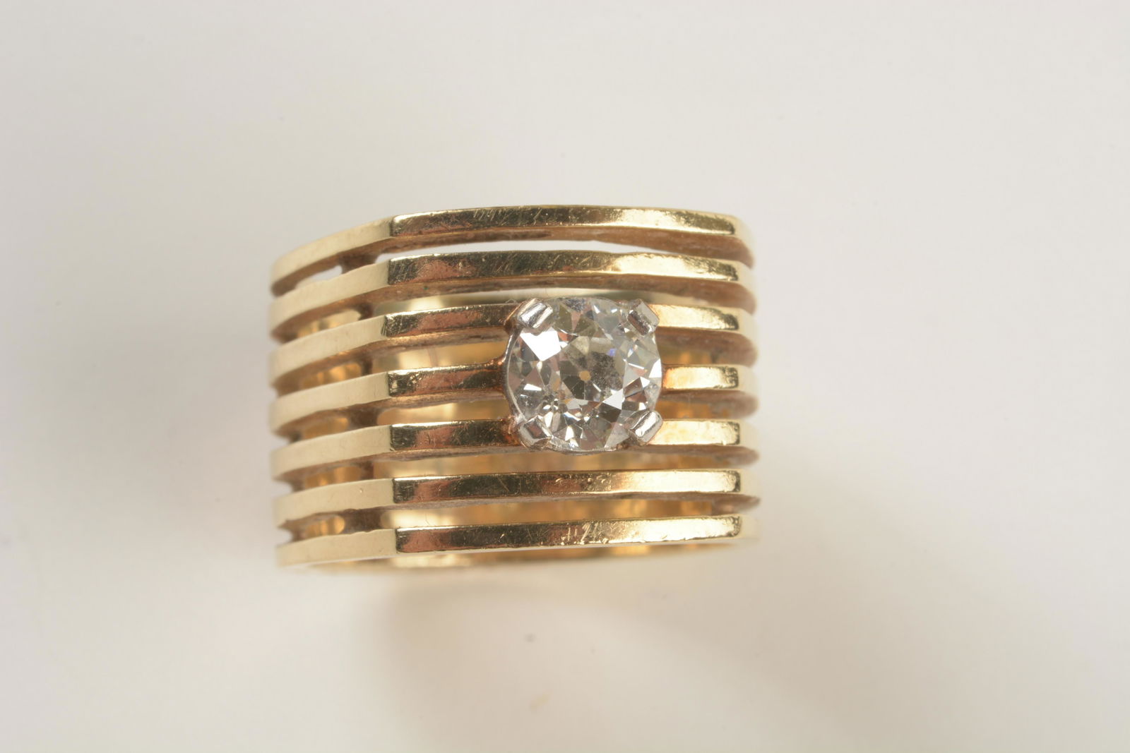 Diamond, 14k Yellow Gold Ring. (1 of 3)