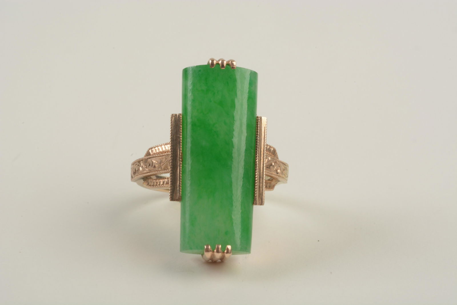 Jadeite Jade, 14k Yellow Gold Ring. (1 of 4)