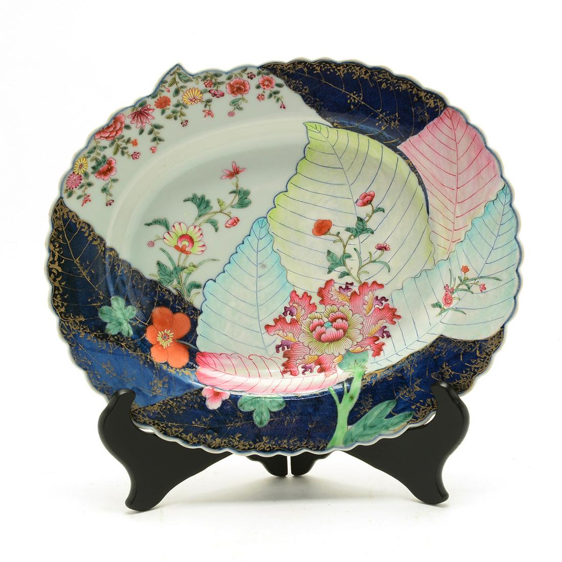 Chinese Export Famille Rose Porcelain 'Tobacco Leaf' (1 of 3)