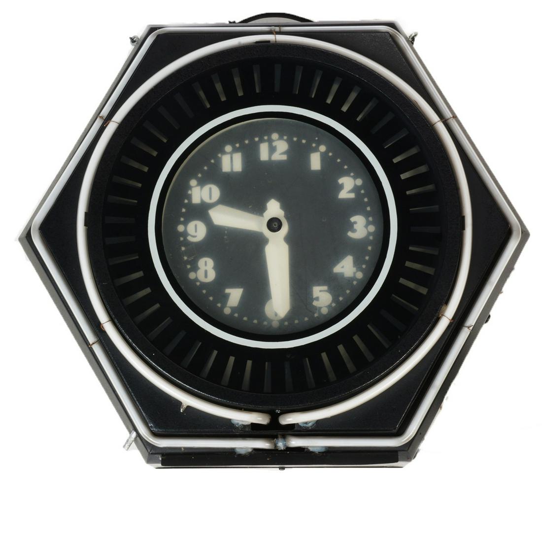 Two 1940s Style Neon Wall Clocks, Ken-Glo and Another. (1 of 5)
