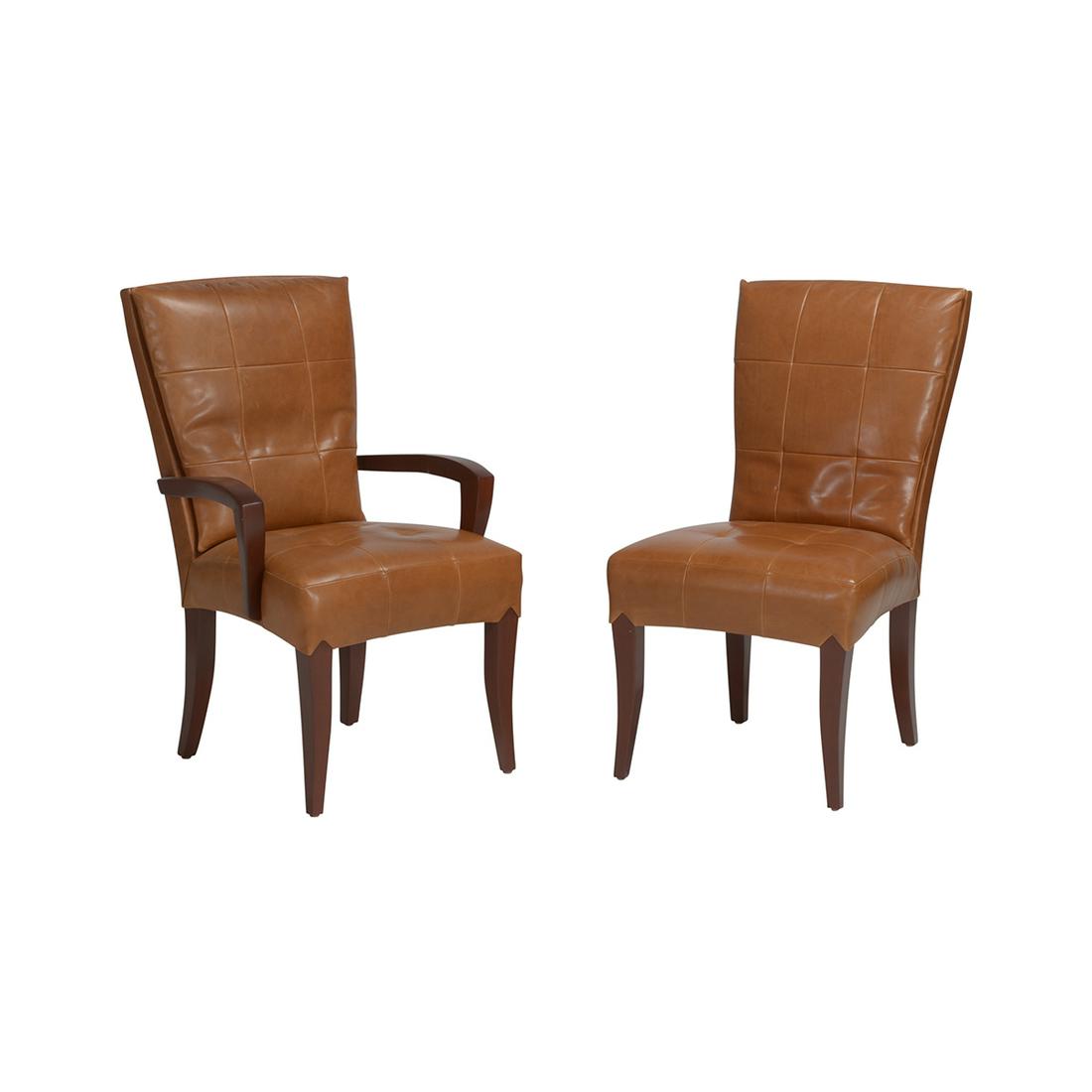 Set of Eight Dakota Jackson Mahogany Leather (1 of 5)