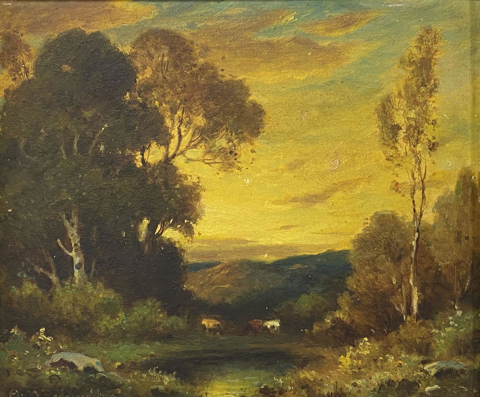 Alexis Matthew Podchernikoff "Landscape" oil on panel (1 of 4)