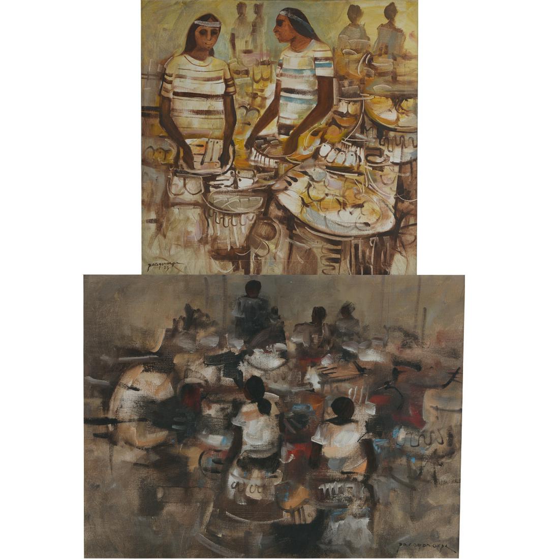 Paco Gorospe "Women Gathering" and "Preparing the Fish" (1 of 5)