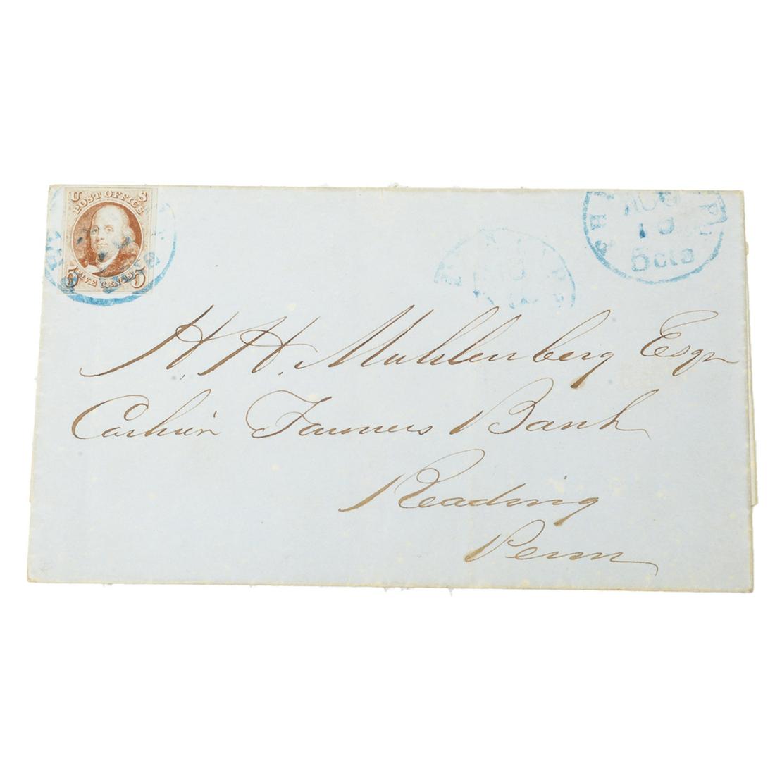 US Scott N1 Stamp on 1847 Cover. (1 of 2)