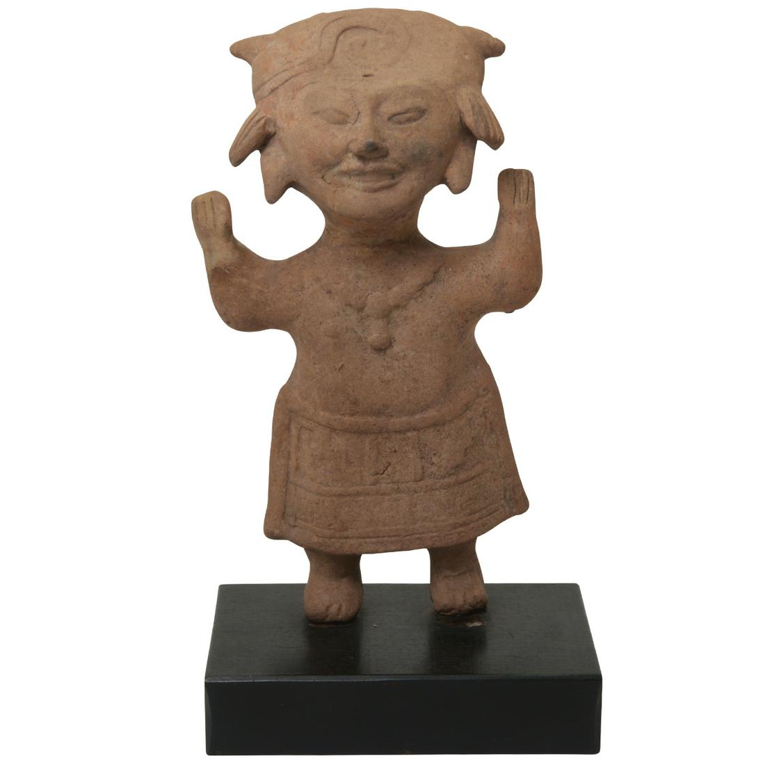 Pre-Columbian Veracruz Pottery Sonriente Figure. (1 of 4)