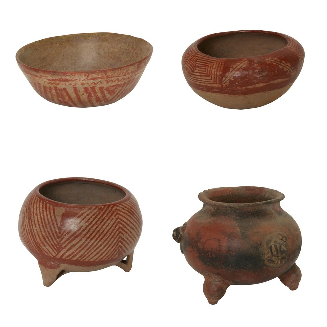Four Pre-Columbian Pottery Articles. (1 of 5)