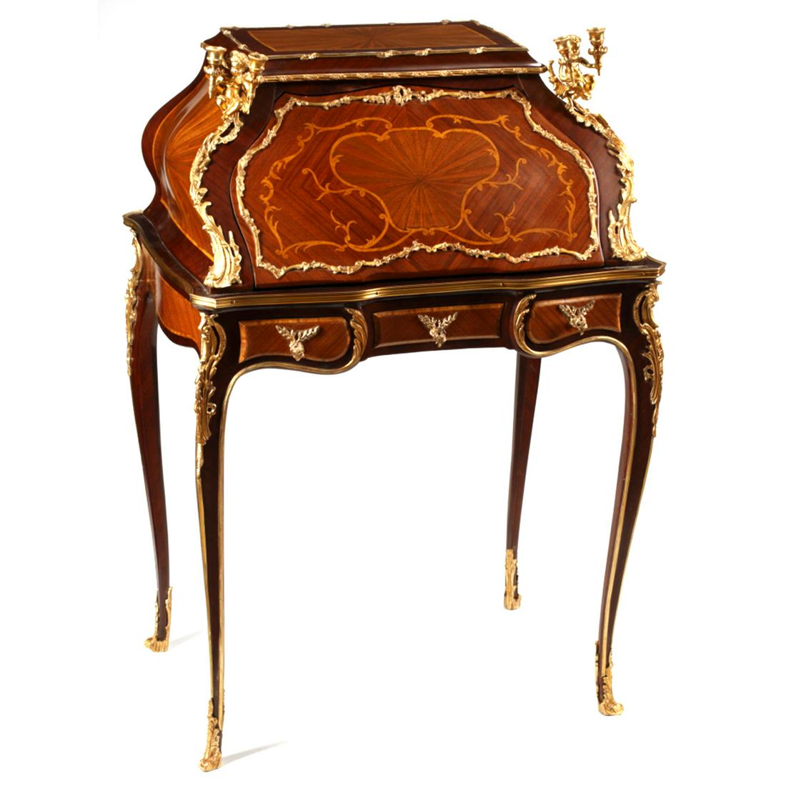 Louis XV Style Small Slant Front Desk with Dore Bronze (1 of 2)
