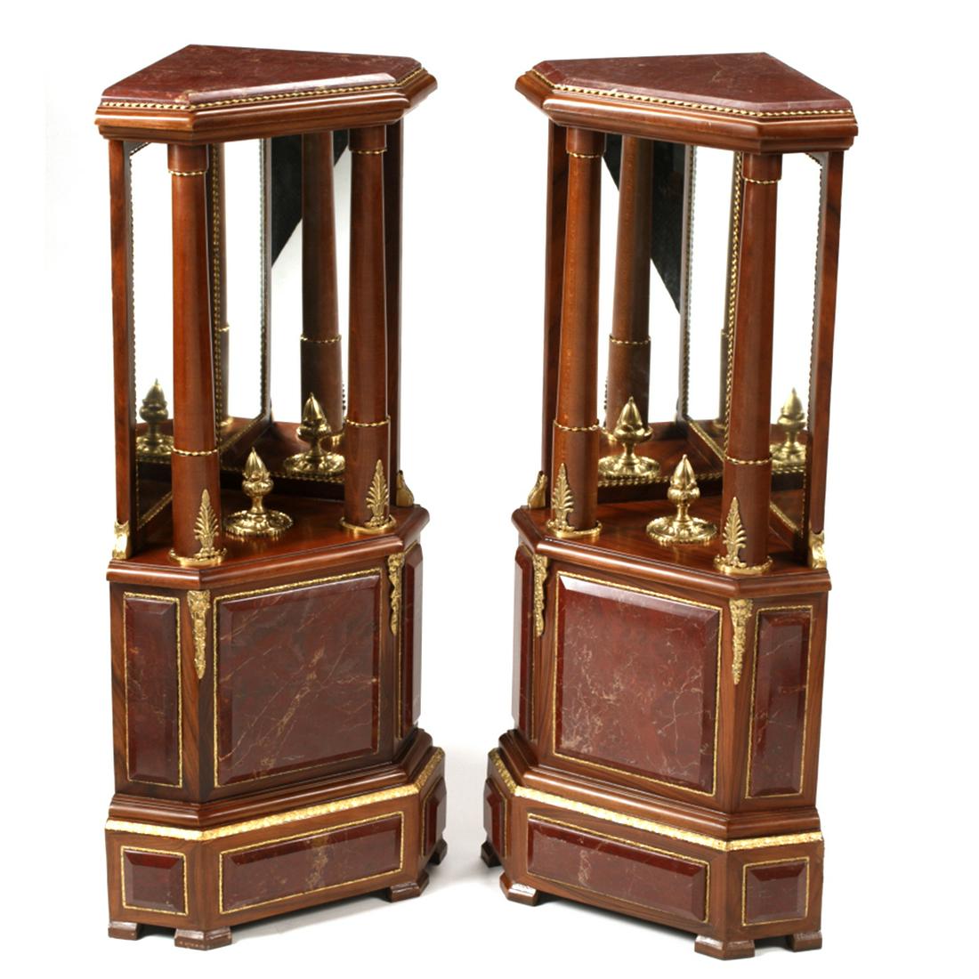 Pair of Gilt Bronze and Marble Mounted Corner (1 of 1)