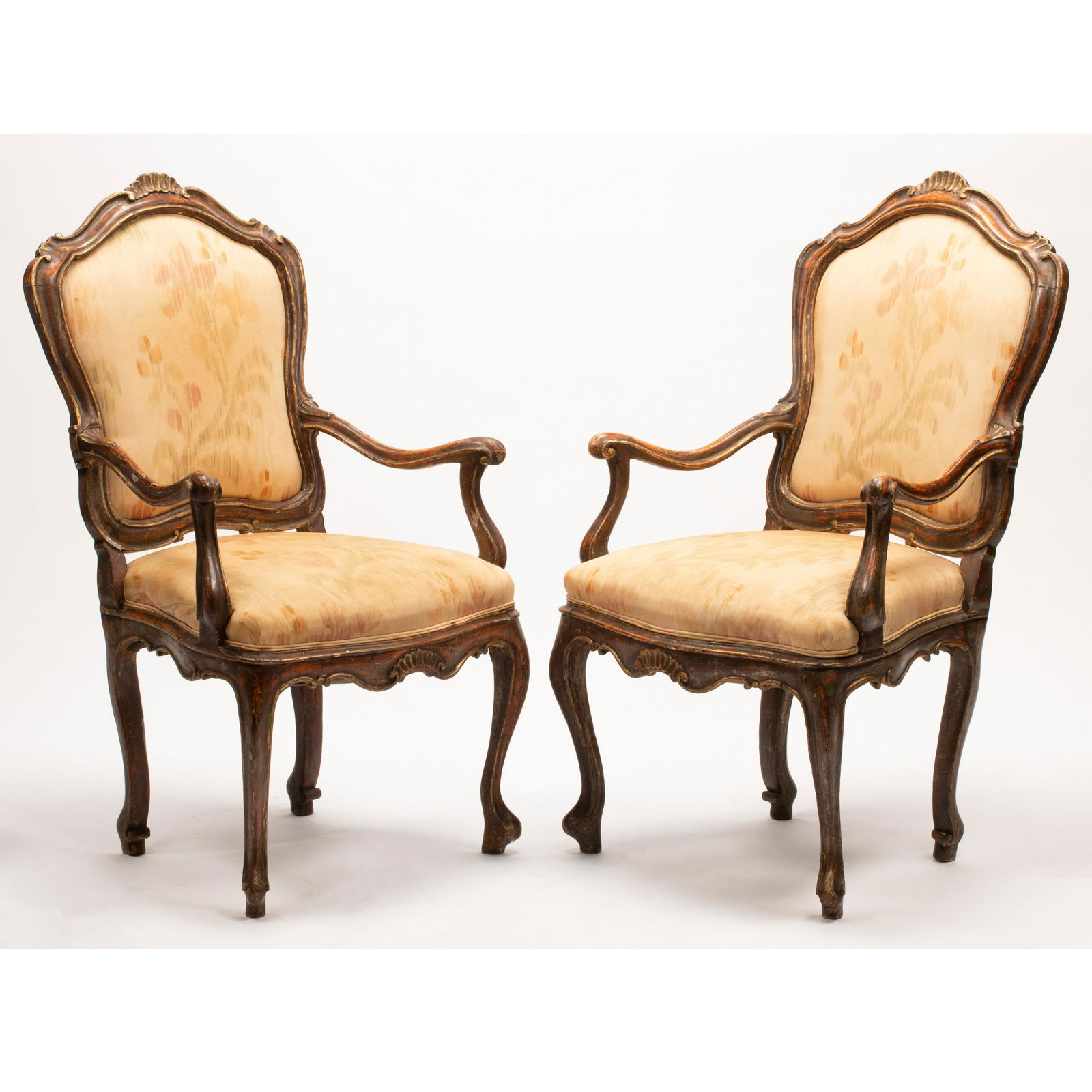 Pair of 18th Century Venetian Upholstered Armchairs. (1 of 1)