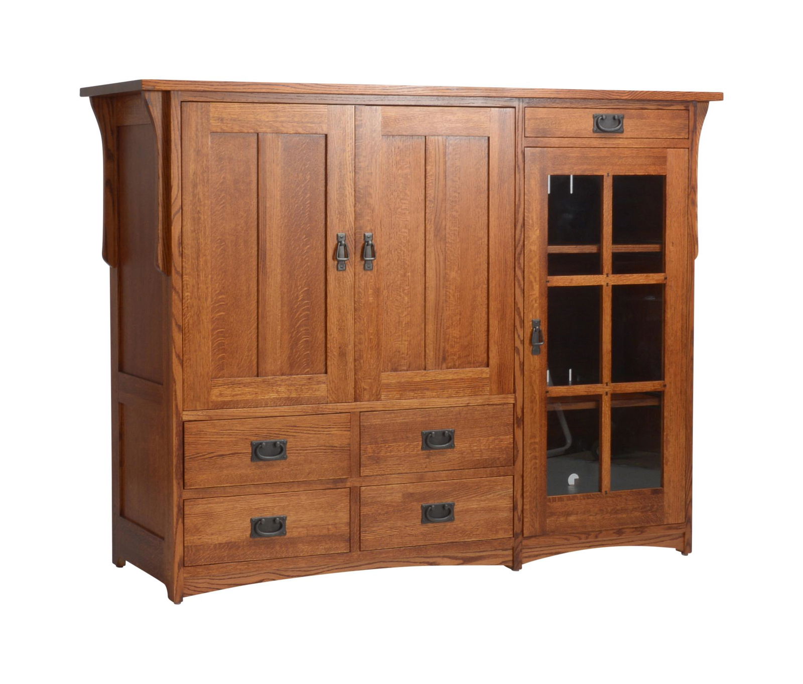 Restoration Hardware Oak Mission Style Cabinet. (1 of 4)